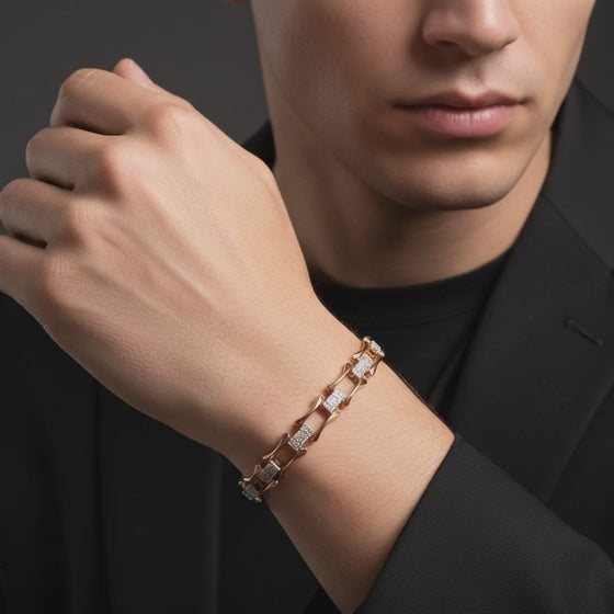 Elegant Gold Pendant Set with Earrings – Modern Stone Design